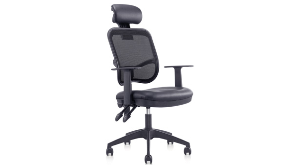 黑色升降調節高度網布電腦椅子轉椅帶輪子
