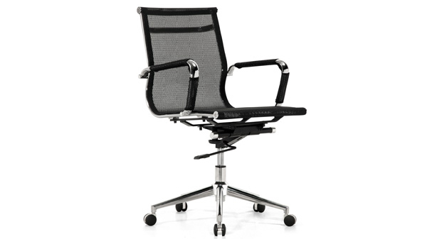 黑色網布升降調節高度電腦椅子轉椅帶輪子