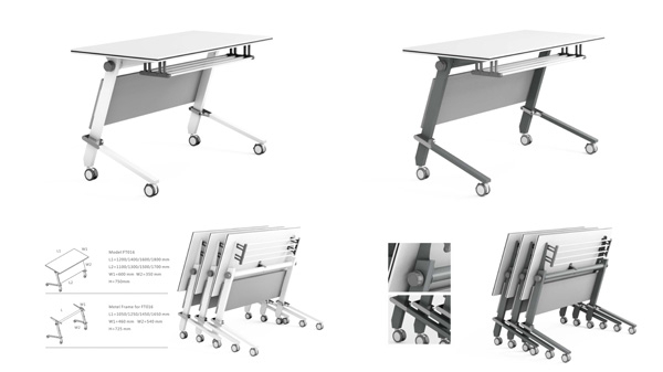 簡易長條形可移動折疊會議桌培訓桌課桌