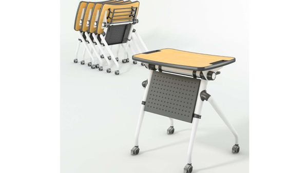 簡易可移動鋼架折疊會議桌培訓桌課桌