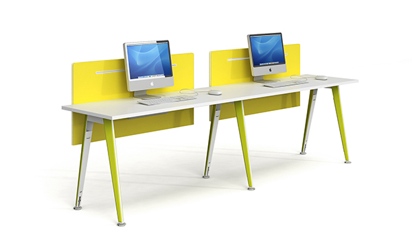 現代時尚簡約開放式雙人組合屏風辦公桌